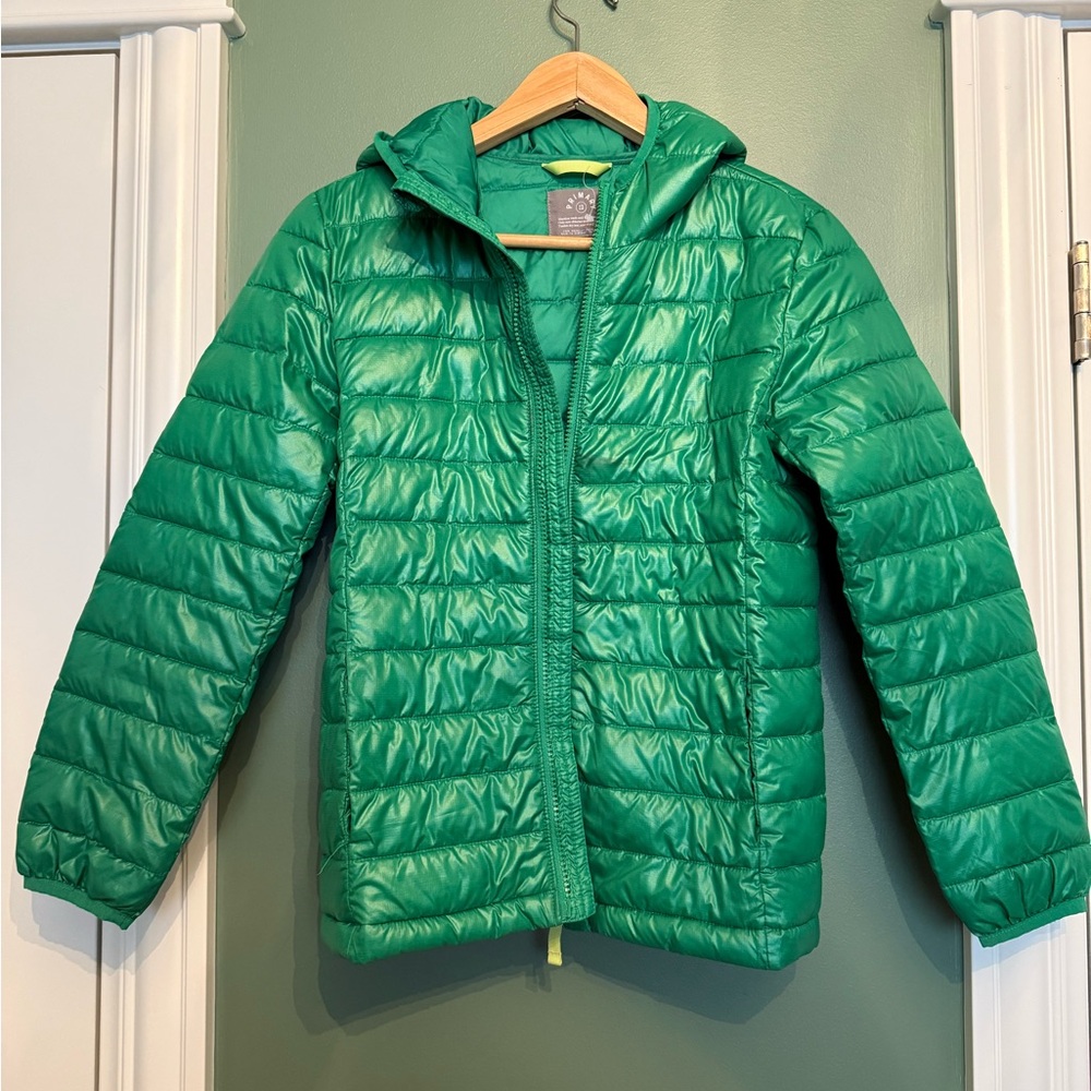 Primary Green Kids Puffer Jacket